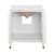 Worlds Away Bath Vanity - Matte White Lacquer - Antique Brass Detail, White Marble Top, And Porcelain Sink