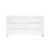 Worlds Away Six Drawer Chest W. Acrylic Harware - White Lacquer