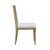 Worlds Away Coral Motif Back Dining Chair - White Linen Seat - Cerused Oak