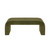 Worlds Away Horizontal Channeled Bench - Olive Green Velvet