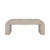 Worlds Away Horizontal Channeled Bench - Taupe Textured Chenille (Closeout)