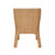 Worlds Away Basketweave Rattan Wrapped Dining Chair - Ivory Linen Cushion