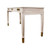 Worlds Away Three Drawer Desk - Brass Details - Cerused Oak