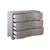 Worlds Away Three Drawer Chest - Grey Grasscloth