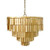 Worlds Away Four Tier Chandelier - Gold Leaf