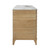 Worlds Away Bath Vanity - Horizontal Fluted Detail - Cerused Oak - White Marble Top, Porcelain Sink, And Polished Brass Knobs