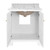 Worlds Away Bath Vanity - Matte White Lacquer - Cane Front Doors, White Marble Top, Porcelain Sink, And Polished Brass Knobs