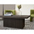 Worlds Away Slatted Pedestal Base Coffee Table - Dark Espresso Oak (Closeout)