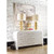 Worlds Away Waterfall Edge Chest - Fluted Drawer Front - White Lacquer
