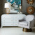 Worlds Away Waterfall Edge Chest - Fluted Drawer Front - White Lacquer