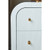 Worlds Away Waterfall Edge Chest - Fluted Drawer Front - White Lacquer