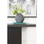 Worlds Away Slatted Pedestal Base Console Table - Dark Espresso Oak (Closeout)