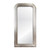 Worlds Away Silver Leaf Wood Floor Mirror - Curved Edges