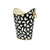 Worlds Away Oval Wastebasket - Lion Handles - Black Leopard