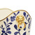 Worlds Away Oval Wastebasket - Lion Handles - Navy Vine