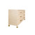 Worlds Away Six Drawer Chest - Rattan Wrapped Handles - Natural Grasscloth