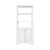 Worlds Away Etagere - Two Door Fluted Cabinet - Matte White Lacquer