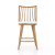 Four Hands Lewis Windsor Counter Stool - Sandy Oak - Cream Shorn Sheepskin