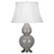 Double Gourd Table Lamp - Antique Silver - Smokey Taupe