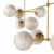 Four Hands Armstrong Linear Chandelier - Burnished Brass - Marbled Matte Glass