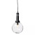 Four Hands Aldis Globe Pendant - Black Iron W/ Clear Glass