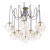 Four Hands Spider Chandelier - Burnished Brass - Clear Ribbon Glass