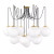 Four Hands Spider Chandelier - Burnished Brass - Opal Matte Glass