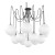 Four Hands Spider Chandelier - Black Gunmetal - Opal Matte Glass