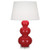Triple Gourd Table Lamp - Lucite - Ruby Red