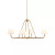 Four Hands Dudley Chandelier - White Slubbed Linen - Aged Brass Iron (Closeout)