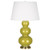 Triple Gourd Table Lamp - Antique Brass - Citron