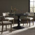 Four Hands Kestrel Round Dining Table - Dark Anthracite W/ Black Marble