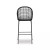 Four Hands Bandera Outdoor Bar Stool - Smoke Black - White