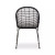 Four Hands Bandera Outdoor Woven Dining Chair - Smoke Black - White