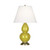 Small Double Gourd Table Lamp - Antique Brass - Citron