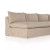 Four Hands Grant Slipcover 3 - Piece Sectional - 134" - Antwerp Taupe
