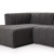 Four Hands Langham Channeled 3 - Piece Sectional - Left Chaise - Saxon Charcoal