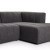 Four Hands Langham Channeled 3 - Piece Sectional - Right Chaise - Saxon Charcoal