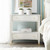 Modern History White Linen Nightstand