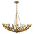 Regina Andrew River Reed Basin Chandelier - Antique Gold Leaf