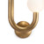 Regina Andrew Happy Sconce Right Side - Natural Brass