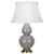 Double Gourd Table Lamp - Antique Natural Brass - Smokey Taupe