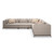 Caracole Archipelago Laf Loveseat Sectional Piece