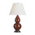 Small Double Gourd Table Lamp - Deep Patina Bronze - Oxblood