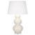 Triple Gourd Table Lamp - Lucite -Bone