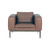Sunpan Burr Armchair - Behike Saddle Leather
