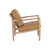 Sunpan Gilmore Lounge Chair - Light Oak - Sahara Camel Leather