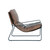 Sunpan Zancor Lounge Chair - Gunmetal - Tan Leather