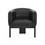Sunpan Trine Lounge Chair - Dark Brown - Vintage Black Night Leather