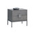 Sunpan Jade Nightstand - Antique Silver - Ash Grey